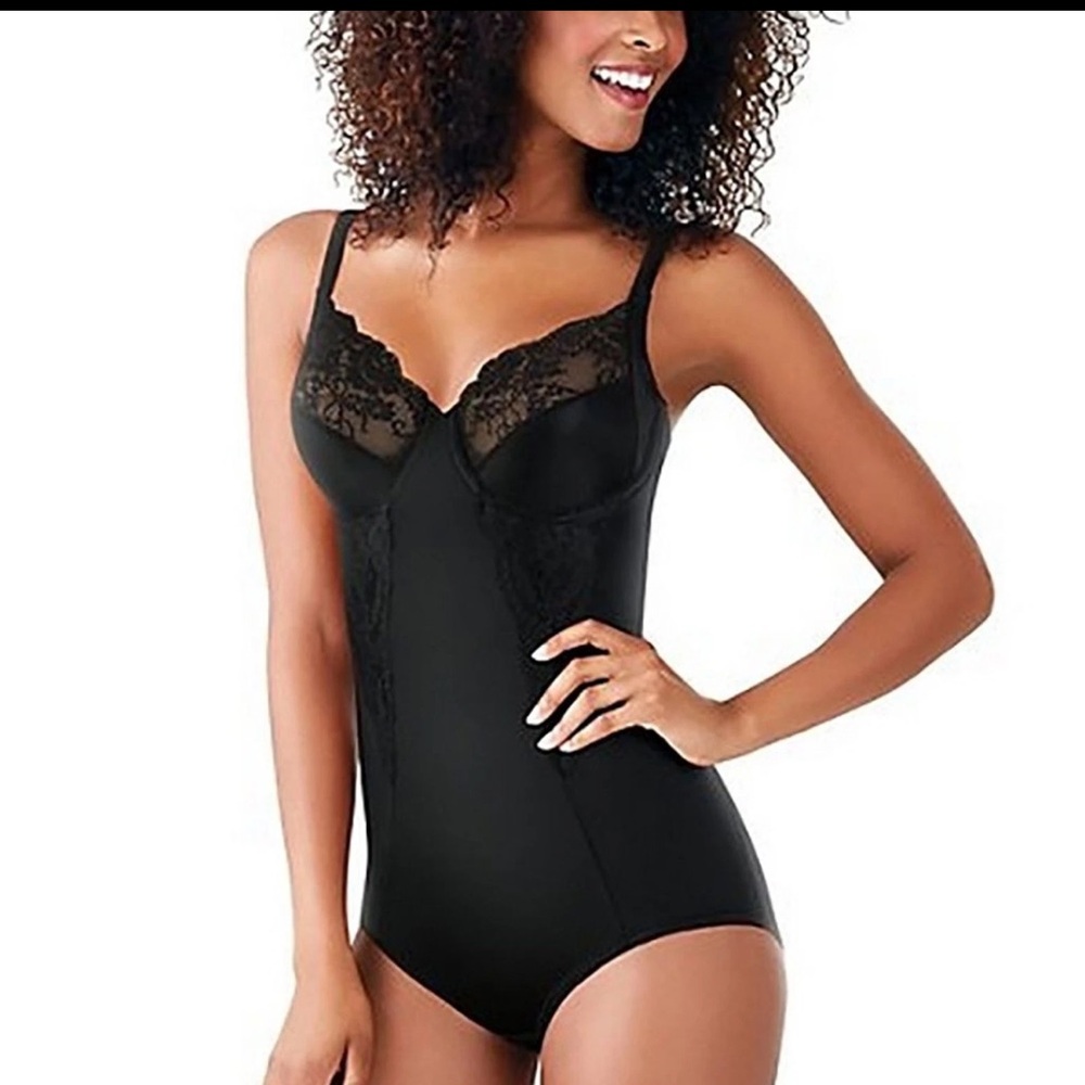 Maidenform Black Ultra-Firm Sculpts Body Shaper Built-In Underwire Bra NWT 42C